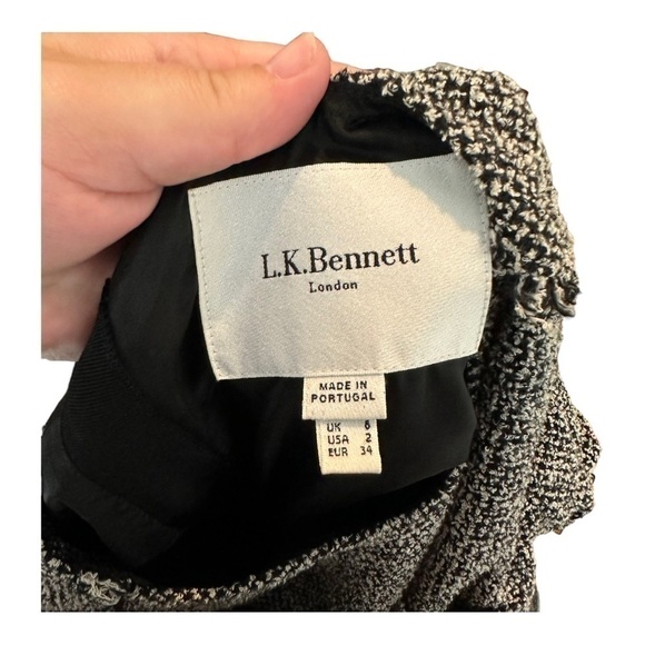 LK Bennett Dr Darya Grey Tweed Dress Size US 2 - Picture 5 of 5